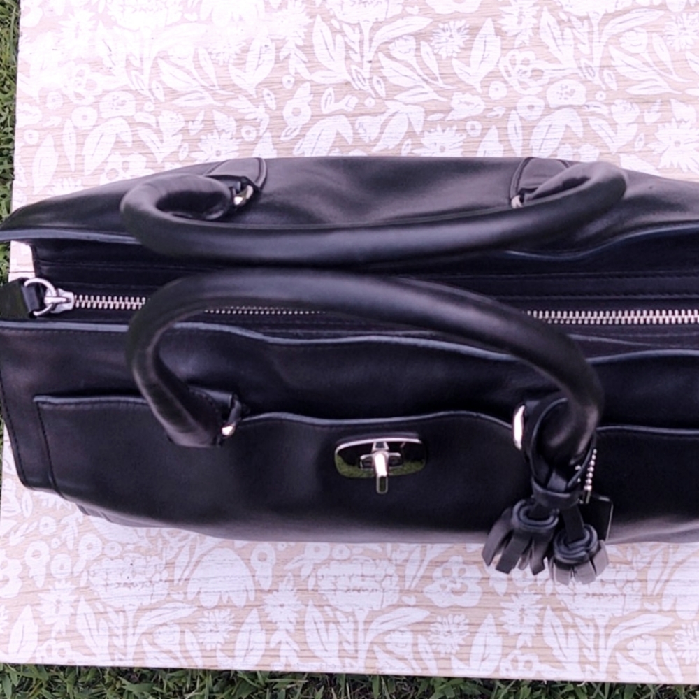 Coach Legacy Chelsea Leather Satchel Black - Picture 7 of 17